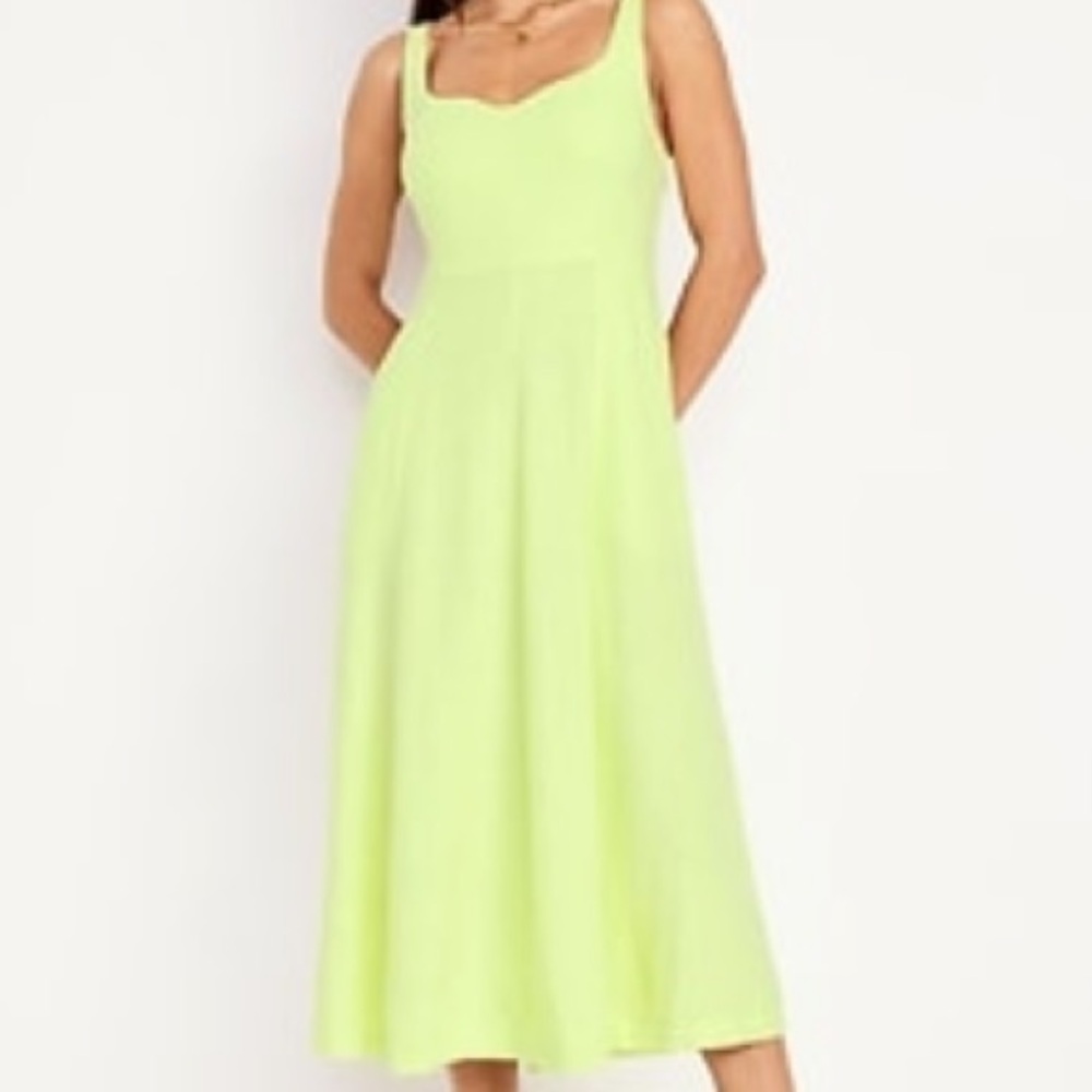 Fit and Flare Linen Dress